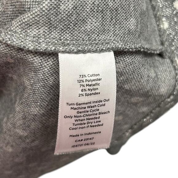 NWT Talbots Metallic Gray & White Polka Dot Puff Sleeve Top Womens Small - Picture 5 of 6